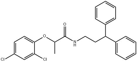 2-(2,4-dichlorophenoxy)-N-(3,3-diphenylpropyl)propanamide Struktur