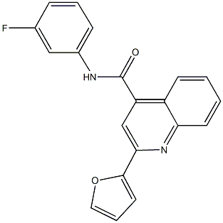 N-(3-fluorophenyl)-2-(2-furyl)-4-quinolinecarboxamide,353764-66-6,结构式