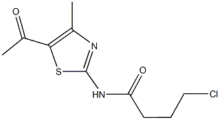 N-(5-acetyl-4-methyl-1,3-thiazol-2-yl)-4-chlorobutanamide Struktur