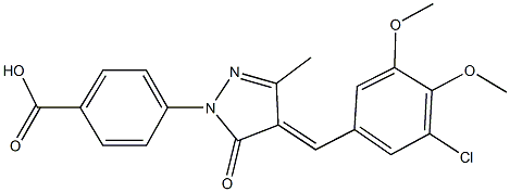4-[4-(3-chloro-4,5-dimethoxybenzylidene)-3-methyl-5-oxo-4,5-dihydro-1H-pyrazol-1-yl]benzoic acid Structure