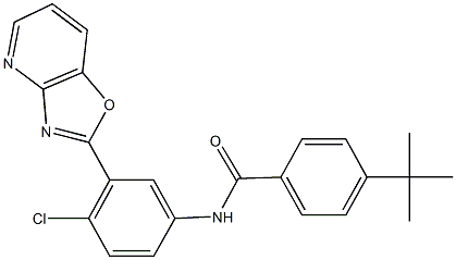 4-tert-butyl-N-(4-chloro-3-[1,3]oxazolo[4,5-b]pyridin-2-ylphenyl)benzamide|