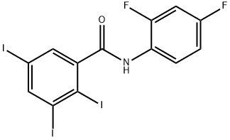 N-(2,4-difluorophenyl)-2,3,5-triiodobenzamide Structure