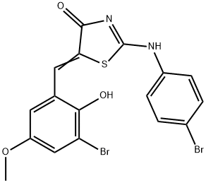 353768-40-8 5-(3-bromo-2-hydroxy-5-methoxybenzylidene)-2-[(4-bromophenyl)imino]-1,3-thiazolidin-4-one