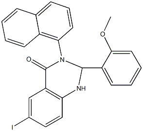 6-iodo-2-(2-methoxyphenyl)-3-(1-naphthyl)-2,3-dihydro-4(1H)-quinazolinone|