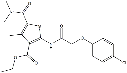 353770-63-5 ethyl 2-{[(4-chlorophenoxy)acetyl]amino}-5-[(dimethylamino)carbonyl]-4-methyl-3-thiophenecarboxylate