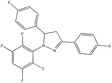 3,5-bis(4-fluorophenyl)-1-(2,3,5,6-tetrafluorophenyl)-4,5-dihydro-1H-pyrazole Structure