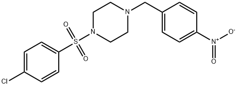 1-[(4-chlorophenyl)sulfonyl]-4-{4-nitrobenzyl}piperazine,353773-10-1,结构式