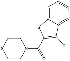 4-[(3-chloro-1-benzothien-2-yl)carbonyl]thiomorpholine Struktur