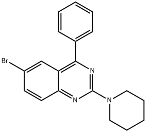 6-bromo-4-phenyl-2-(1-piperidinyl)quinazoline Structure
