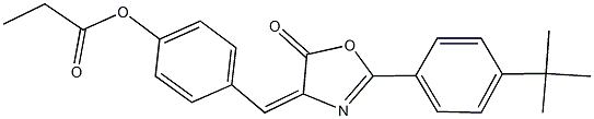 4-[(2-(4-tert-butylphenyl)-5-oxo-1,3-oxazol-4(5H)-ylidene)methyl]phenyl propionate Structure