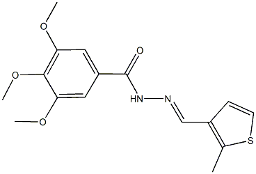 3,4,5-trimethoxy-N'-[(2-methyl-3-thienyl)methylene]benzohydrazide,353782-61-3,结构式