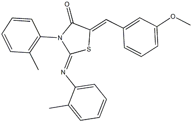 353783-99-0 5-(3-methoxybenzylidene)-3-(2-methylphenyl)-2-[(2-methylphenyl)imino]-1,3-thiazolidin-4-one