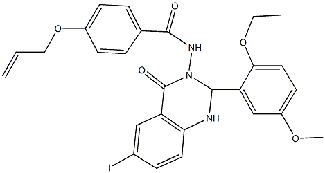 4-(allyloxy)-N-(2-(2-ethoxy-5-methoxyphenyl)-6-iodo-4-oxo-1,4-dihydro-3(2H)-quinazolinyl)benzamide,353784-55-1,结构式
