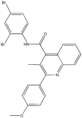 353785-77-0 N-(2,4-dibromophenyl)-2-(4-methoxyphenyl)-3-methyl-4-quinolinecarboxamide