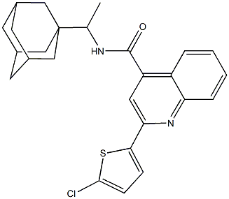 N-[1-(1-adamantyl)ethyl]-2-(5-chloro-2-thienyl)-4-quinolinecarboxamide Structure