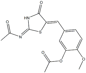 354121-86-1 5-{[2-(acetylimino)-4-oxo-1,3-thiazolidin-5-ylidene]methyl}-2-methoxyphenyl acetate