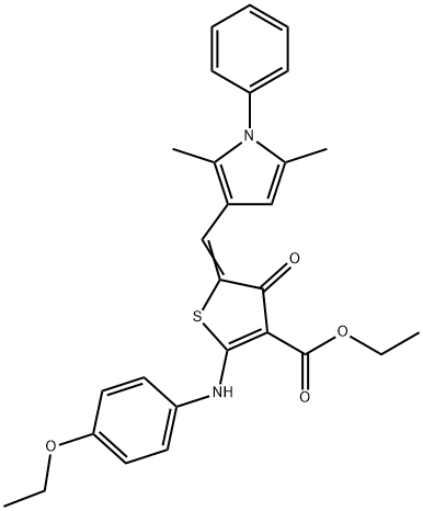 354127-14-3 ethyl 5-[(2,5-dimethyl-1-phenyl-1H-pyrrol-3-yl)methylene]-2-(4-ethoxyanilino)-4-oxo-4,5-dihydro-3-thiophenecarboxylate