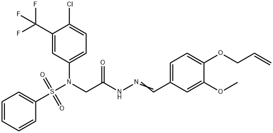 N-(2-{2-[4-(allyloxy)-3-methoxybenzylidene]hydrazino}-2-oxoethyl)-N-[4-chloro-3-(trifluoromethyl)phenyl]benzenesulfonamide|