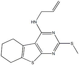N-allyl-2-(methylsulfanyl)-5,6,7,8-tetrahydro[1]benzothieno[2,3-d]pyrimidin-4-amine Structure