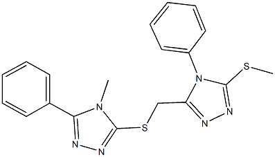 354131-08-1 3-{[(4-methyl-5-phenyl-4H-1,2,4-triazol-3-yl)sulfanyl]methyl}-5-(methylsulfanyl)-4-phenyl-4H-1,2,4-triazole