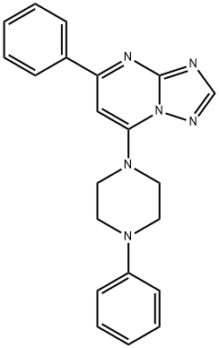 5-phenyl-7-(4-phenyl-1-piperazinyl)[1,2,4]triazolo[1,5-a]pyrimidine Structure