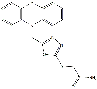 2-{[5-(10H-phenothiazin-10-ylmethyl)-1,3,4-oxadiazol-2-yl]sulfanyl}acetamide|