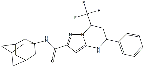 N-(1-adamantyl)-5-phenyl-7-(trifluoromethyl)-4,5,6,7-tetrahydropyrazolo[1,5-a]pyrimidine-2-carboxamide|