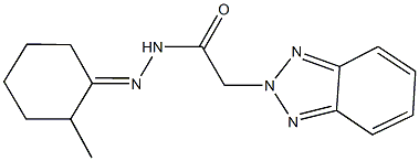 2-(2H-1,2,3-benzotriazol-2-yl)-N'-(2-methylcyclohexylidene)acetohydrazide Structure