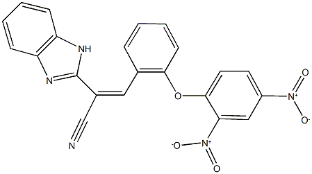 2-(1H-benzimidazol-2-yl)-3-(2-{2,4-bisnitrophenoxy}phenyl)acrylonitrile Structure
