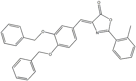 4-[3,4-bis(benzyloxy)benzylidene]-2-(2-methylphenyl)-1,3-oxazol-5(4H)-one Structure