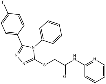 2-{[5-(4-fluorophenyl)-4-phenyl-4H-1,2,4-triazol-3-yl]sulfanyl}-N-(2-pyridinyl)acetamide Structure