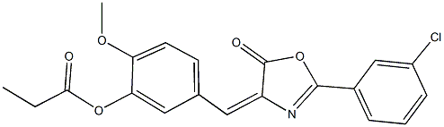 354545-43-0 5-[(2-(3-chlorophenyl)-5-oxo-1,3-oxazol-4(5H)-ylidene)methyl]-2-methoxyphenyl propionate
