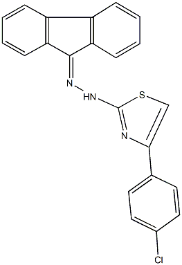 9H-fluoren-9-one [4-(4-chlorophenyl)-1,3-thiazol-2-yl]hydrazone Structure