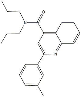 2-(3-methylphenyl)-N,N-dipropyl-4-quinolinecarboxamide Struktur