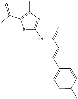 N-(5-acetyl-4-methyl-1,3-thiazol-2-yl)-3-(4-methylphenyl)acrylamide|