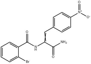 N-(1-(aminocarbonyl)-2-{4-nitrophenyl}vinyl)-2-bromobenzamide Structure