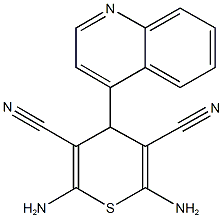 2,6-diamino-4-(4-quinolinyl)-4H-thiopyran-3,5-dicarbonitrile Structure