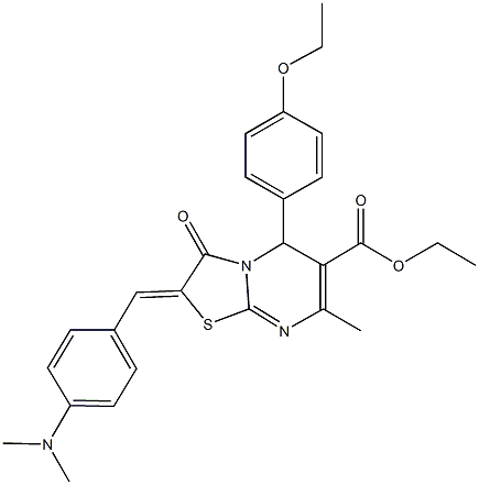 354561-30-1 ethyl 2-[4-(dimethylamino)benzylidene]-5-(4-ethoxyphenyl)-7-methyl-3-oxo-2,3-dihydro-5H-[1,3]thiazolo[3,2-a]pyrimidine-6-carboxylate