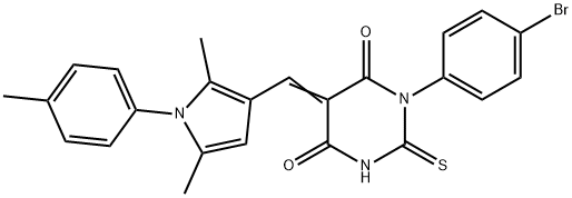 354562-02-0 1-(4-bromophenyl)-5-{[2,5-dimethyl-1-(4-methylphenyl)-1H-pyrrol-3-yl]methylene}-2-thioxodihydro-4,6(1H,5H)-pyrimidinedione