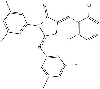 354776-75-3 5-(2-chloro-6-fluorobenzylidene)-3-(3,5-dimethylphenyl)-2-[(3,5-dimethylphenyl)imino]-1,3-thiazolidin-4-one