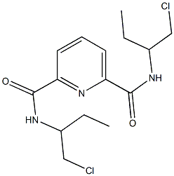 N~2~,N~6~-bis[1-(chloromethyl)propyl]-2,6-pyridinedicarboxamide Struktur