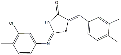 354781-05-8 2-[(3-chloro-4-methylphenyl)imino]-5-(3,4-dimethylbenzylidene)-1,3-thiazolidin-4-one
