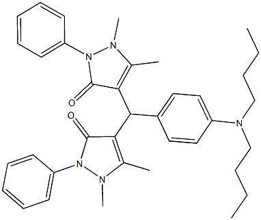 354782-53-9 4-[[4-(dibutylamino)phenyl](1,5-dimethyl-3-oxo-2-phenyl-2,3-dihydro-1H-pyrazol-4-yl)methyl]-1,5-dimethyl-2-phenyl-1,2-dihydro-3H-pyrazol-3-one