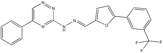 5-[3-(trifluoromethyl)phenyl]-2-furaldehyde (5-phenyl-1,2,4-triazin-3-yl)hydrazone Structure