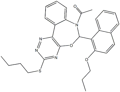 354786-04-2 1-[7-acetyl-3-(butylsulfanyl)-6,7-dihydro[1,2,4]triazino[5,6-d][3,1]benzoxazepin-6-yl]-2-naphthyl propyl ether