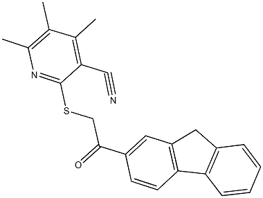 2-{[2-(9H-fluoren-2-yl)-2-oxoethyl]sulfanyl}-4,5,6-trimethylnicotinonitrile|