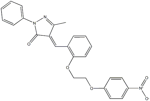 354787-85-2 4-[2-(2-{4-nitrophenoxy}ethoxy)benzylidene]-5-methyl-2-phenyl-2,4-dihydro-3H-pyrazol-3-one
