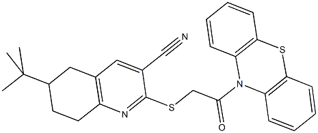 354792-33-9 6-tert-butyl-2-{[2-oxo-2-(10H-phenothiazin-10-yl)ethyl]sulfanyl}-5,6,7,8-tetrahydro-3-quinolinecarbonitrile