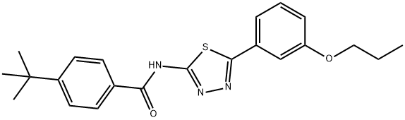 4-tert-butyl-N-[5-(3-propoxyphenyl)-1,3,4-thiadiazol-2-yl]benzamide Struktur