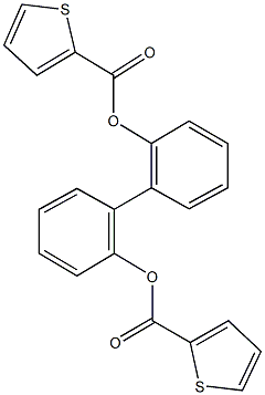 2'-[(2-thienylcarbonyl)oxy][1,1'-biphenyl]-2-yl 2-thiophenecarboxylate Struktur